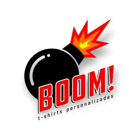 Boom! Logo, t-shirts personalizadas, custom made design tees, sweats, hoodies, casacos.