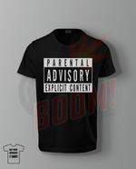 Parental Advisory - T-shirt Black - BoomTshirtsPersonalizadas.pt
